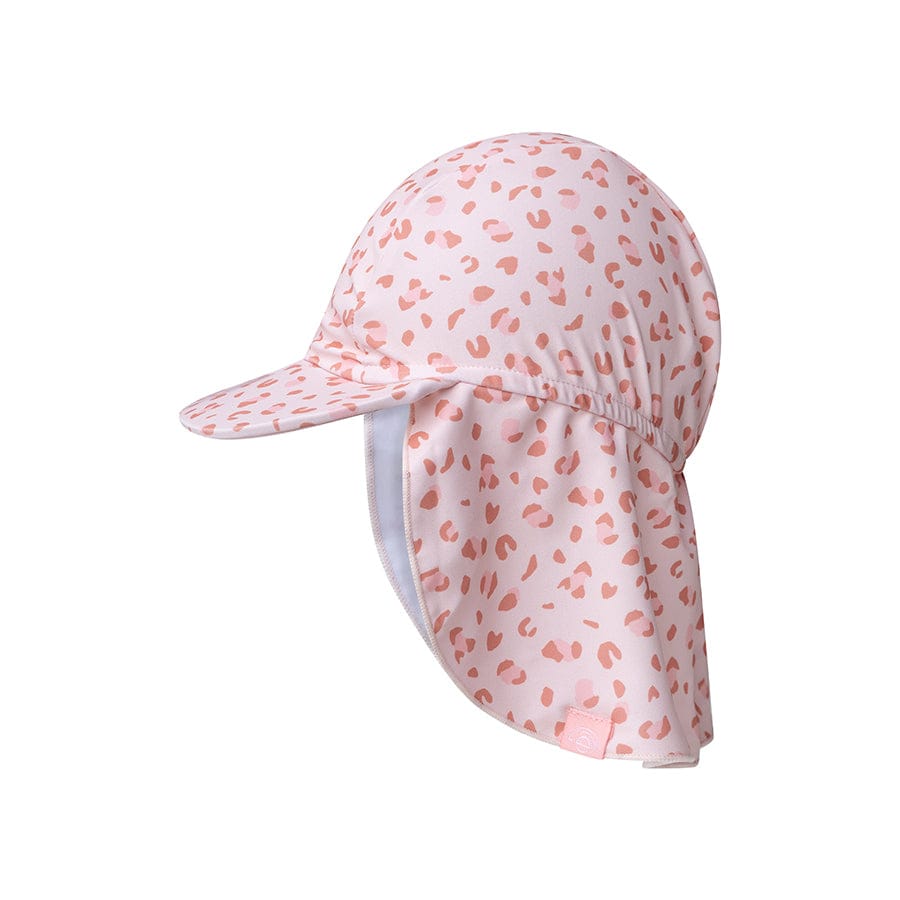 Léopard | casquette solaire UV vieux rose