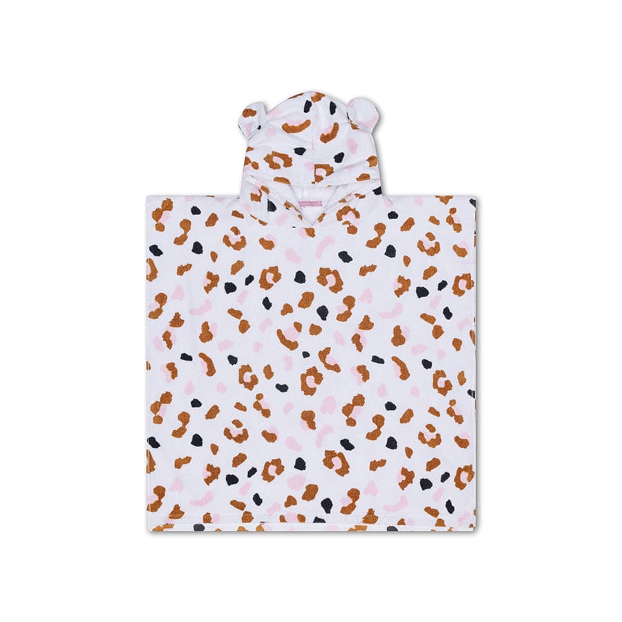 Léopard | poncho de plage kaki 65 x 65 cm