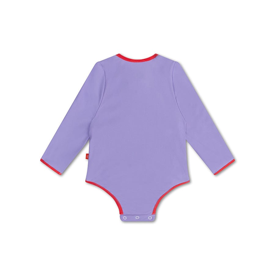 Tons emblématiques | maillot de bain uv à manches longues pour filles violettes