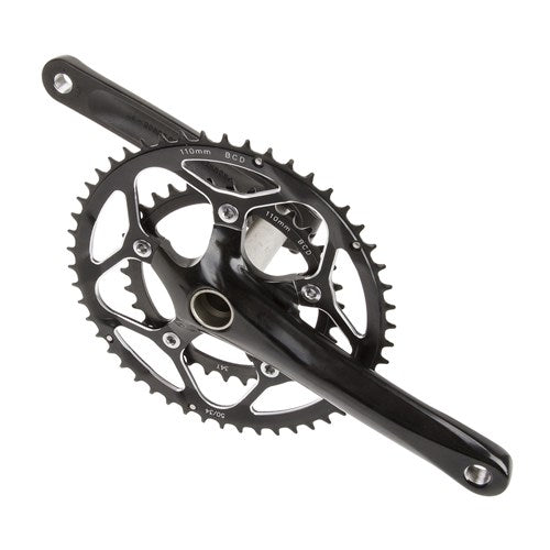 Pédalier M-wave race double 10v 50 34t Hollowtec2 noir 172,5mm