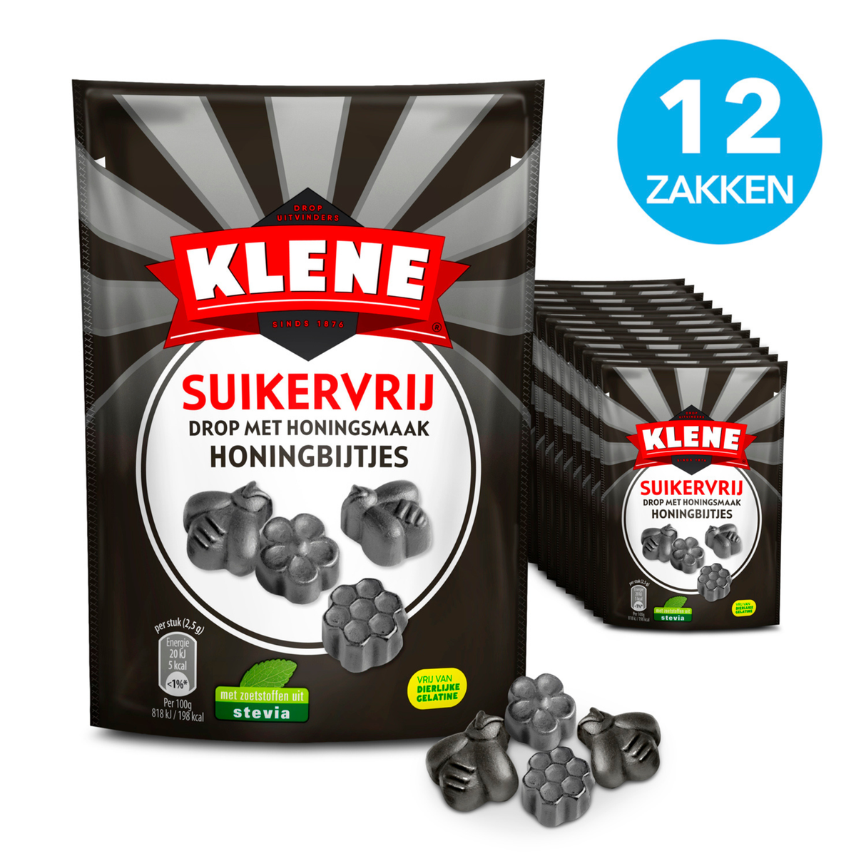 Abeilles à miel sans sucre Klene (12x 110gr)