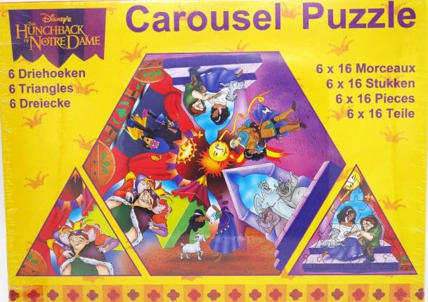Jonotoys Puzzle carrousel Le Bossu de Notre-Dame, 6x16 pièces