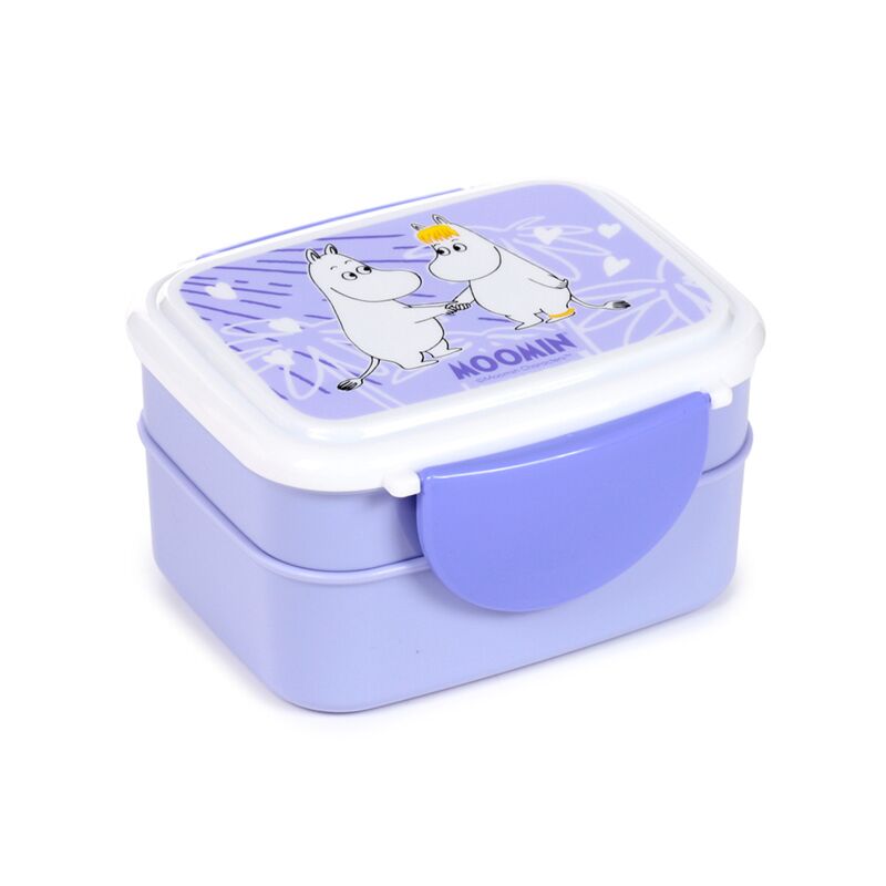 Boîte à lunch bento box Moomin lilas avec couverts