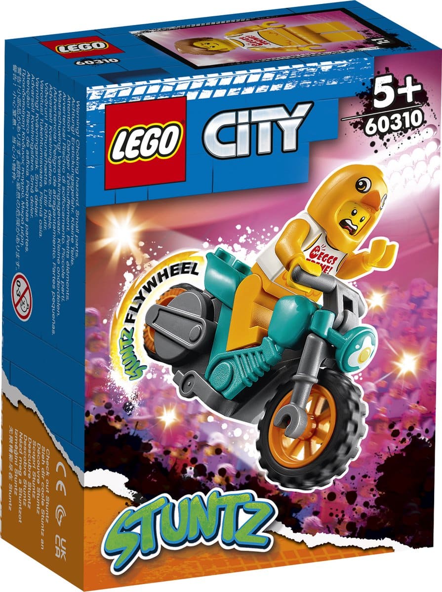 Lego city - 60310 la moto de cascade de poulet stuntz