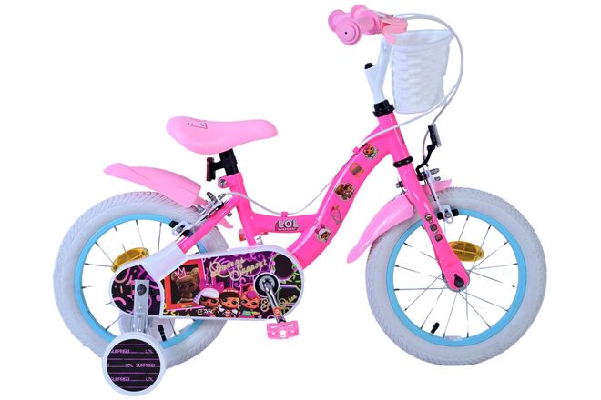 Vélo pour enfants poupées Volare - filles - 14 pouces - rose - deux freins à main