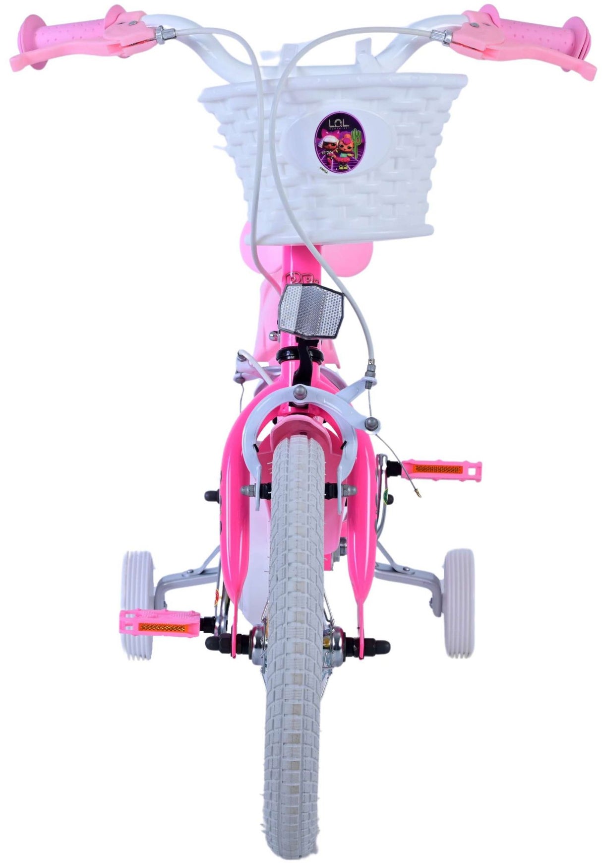 Vélo pour enfants poupées Volare - filles - 14 pouces - rose - deux freins à main