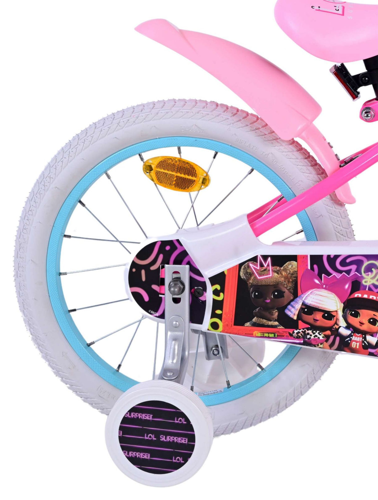 Vélo pour enfants poupées Volare - filles - 16 pouces - rose