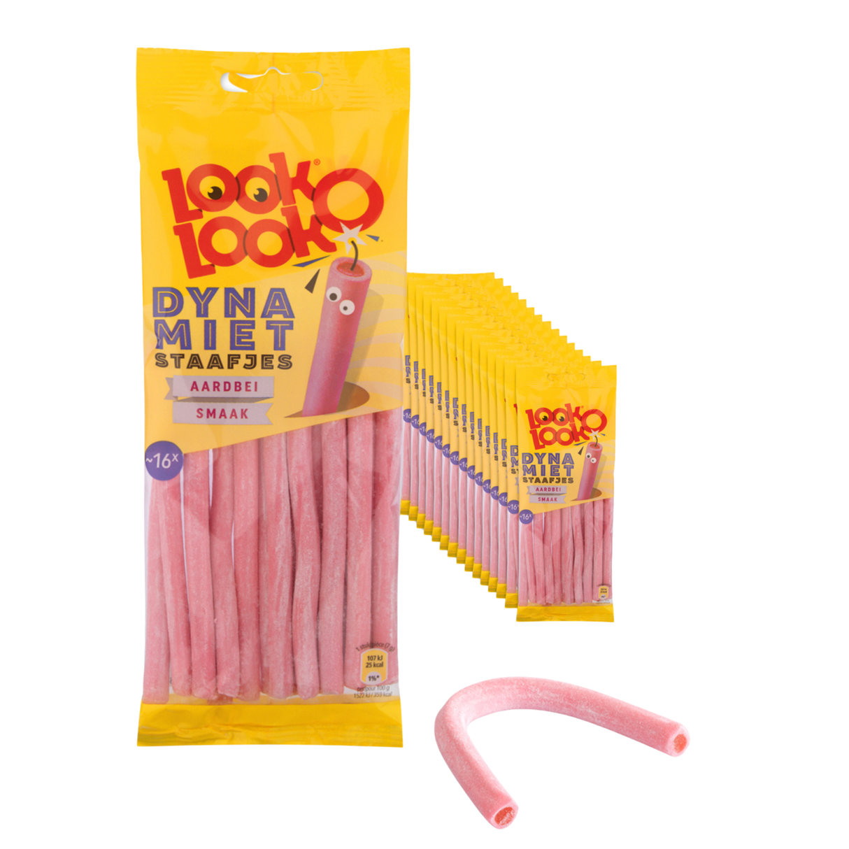 Look o look look-o-look bâtons de dynamite fraise (15x 110gr)