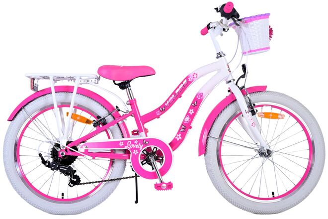 Vélo pour enfants Volare Lovely - Filles - 20 pouces - Rose - 7 vitesses
