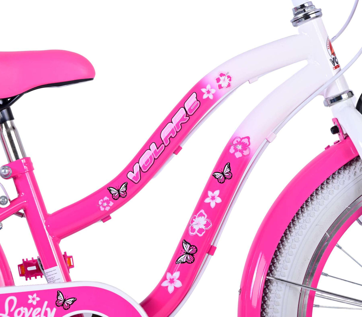 Vélo pour enfants Volare Lovely - Filles - 20 pouces - Rose - 7 vitesses
