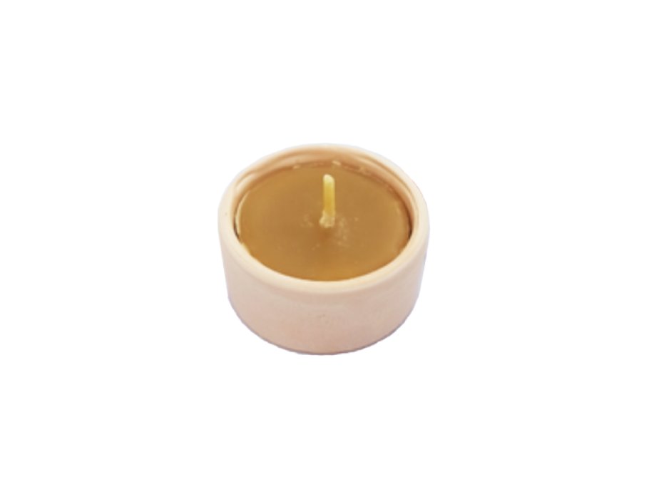 Bougie en cire d'abeille Luxa - bougies chauffe-plat - céramique faite à la main - 4 pièces