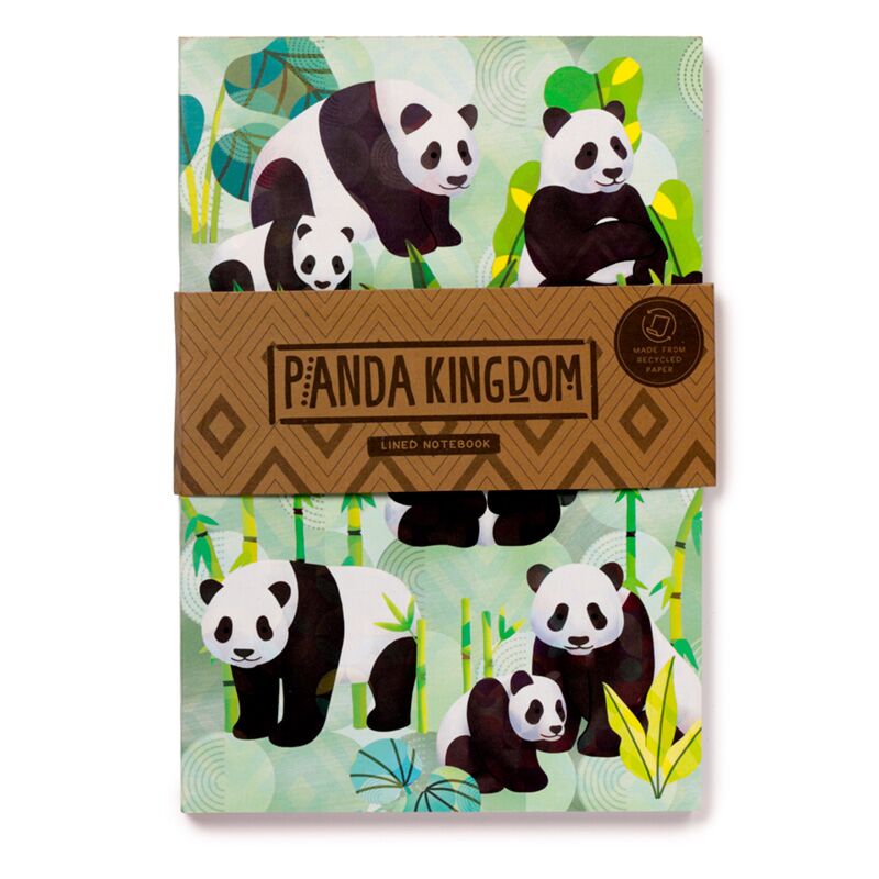 Carnet ligné a5 recyclé Panda Kingdom