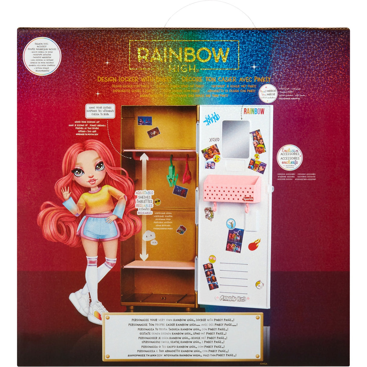 Casier design Mga Entertainment Rainbow High et Pinkly Paige