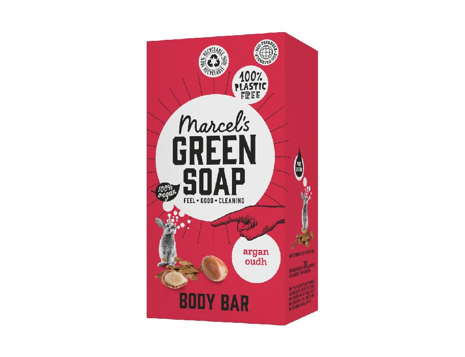 Bar du corps du savon vert de Marcel - Argan Oudh - 150g