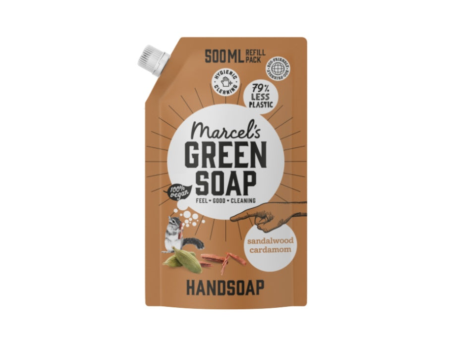 Marcel's Green Soap Hand Soap Sandelhout Kardemom 500ml Navulzak