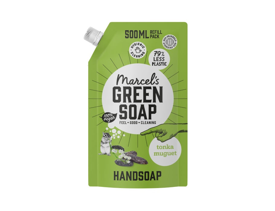 Marcel's Green Soap Hand Soap Tonka Muguet 500ml Navulzak