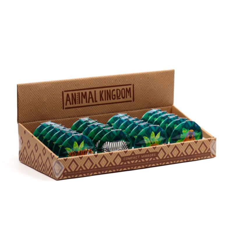 Miroir de maquillage compact animalier