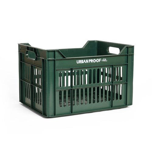 Caisse de vélo à l'épreuve urbaine plastique recyclé 30L vert foncé 40x30x25 cm