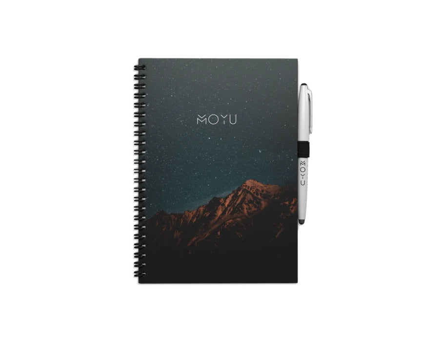 Carnet effaçable Moyu - couverture rigide a5 - montagne de minuit
