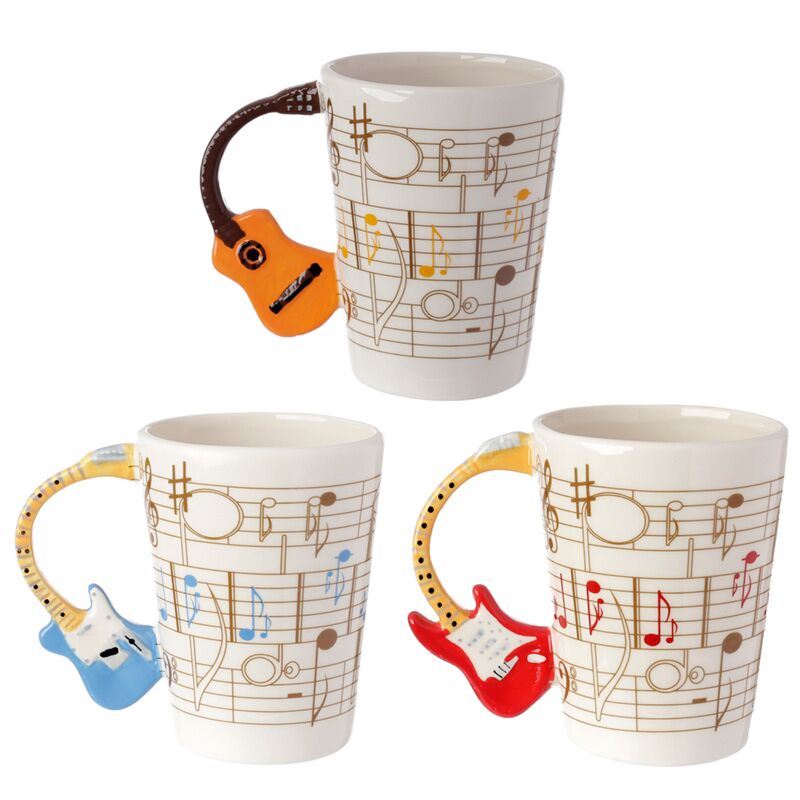 Ted Smith partition de musique guitare - tasse en céramique à poignée en forme