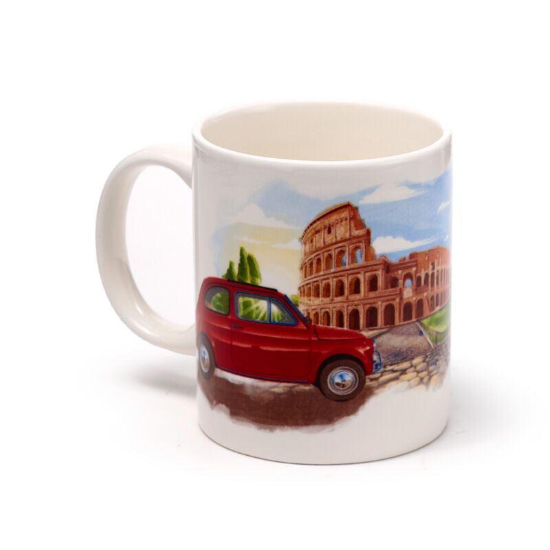 Tasse en porcelaine Fiat 500 Rome