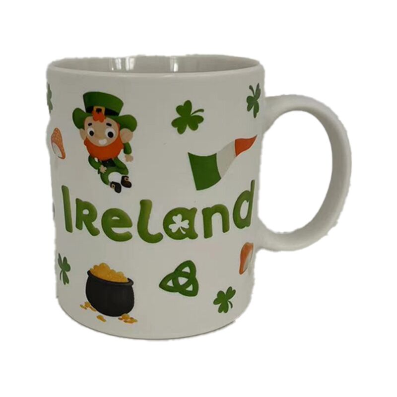 Tasse en porcelaine irlandaise de chance d’Irlande