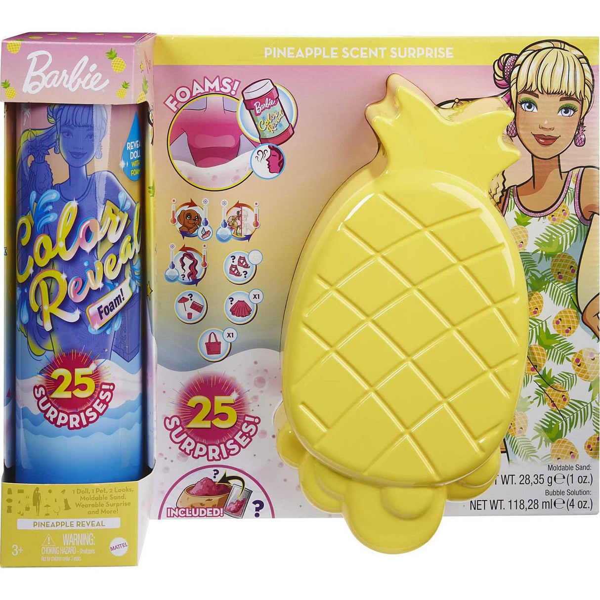 Couleur de matel révéler l'ananas en mousse
