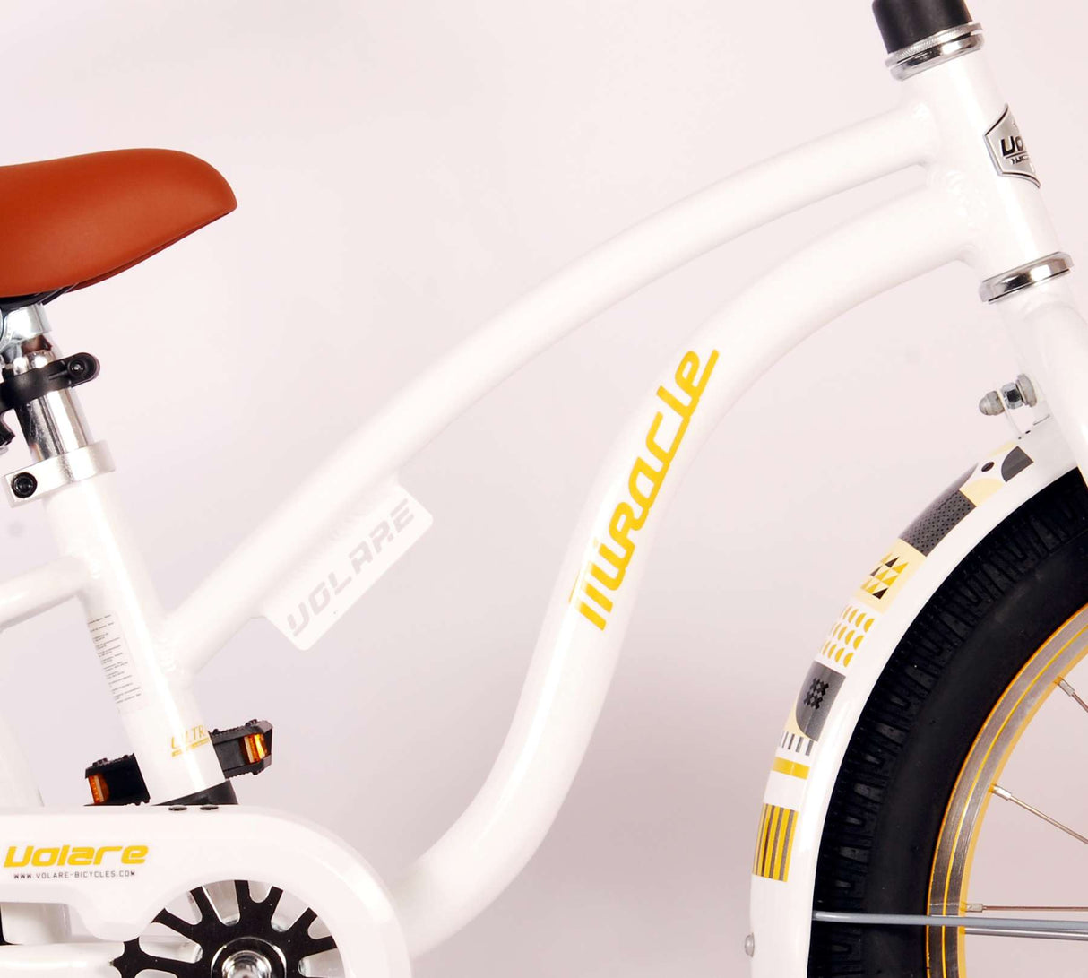 Volare Miracle Cruiser Children's Bicycle - Girls - 18 pouces - White - Collection Prime