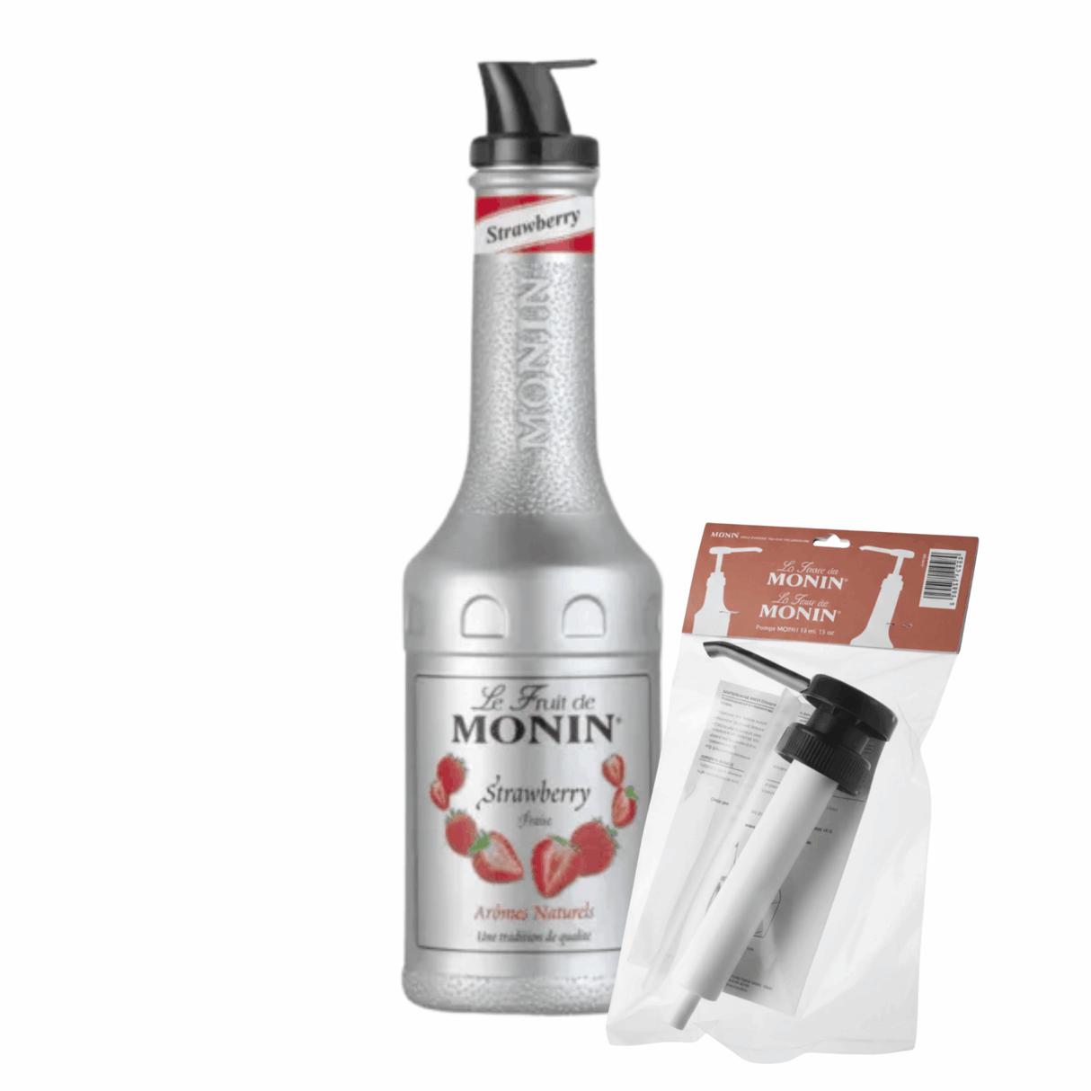 Monin purée passion fraise + pompe