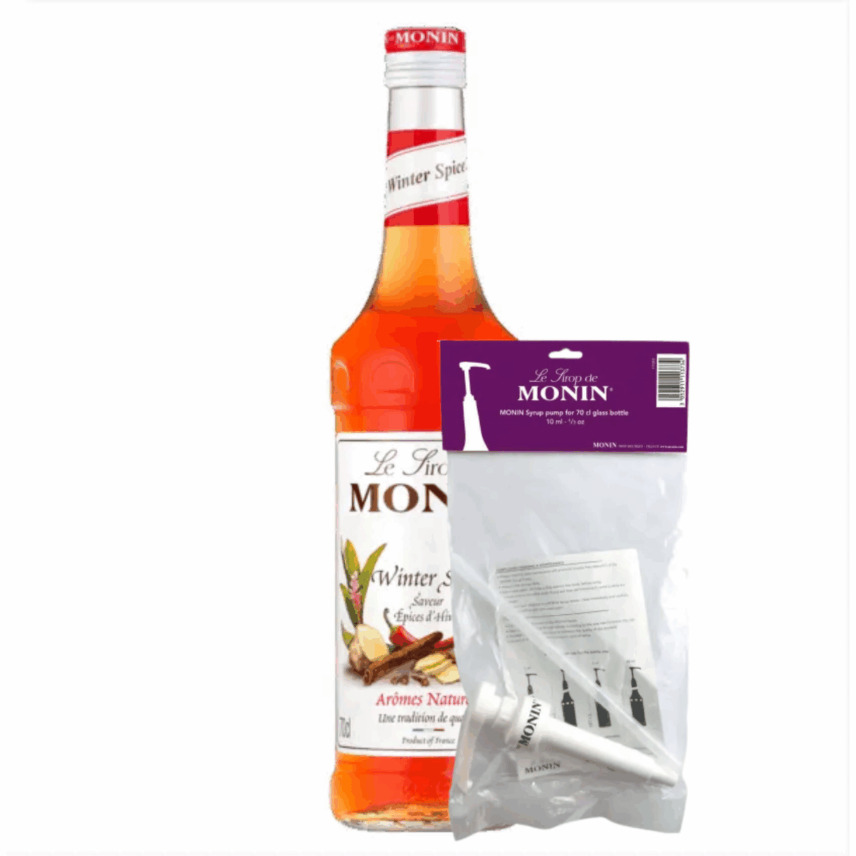 Sirop Monin épices d'hiver (70 cl) + pompe à sirop (10ml)