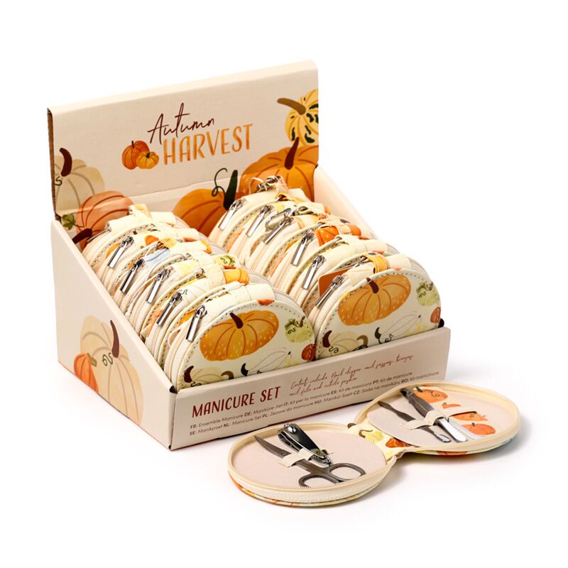 Set de manucure 5 pièces récolte d'automne avec fermeture éclair