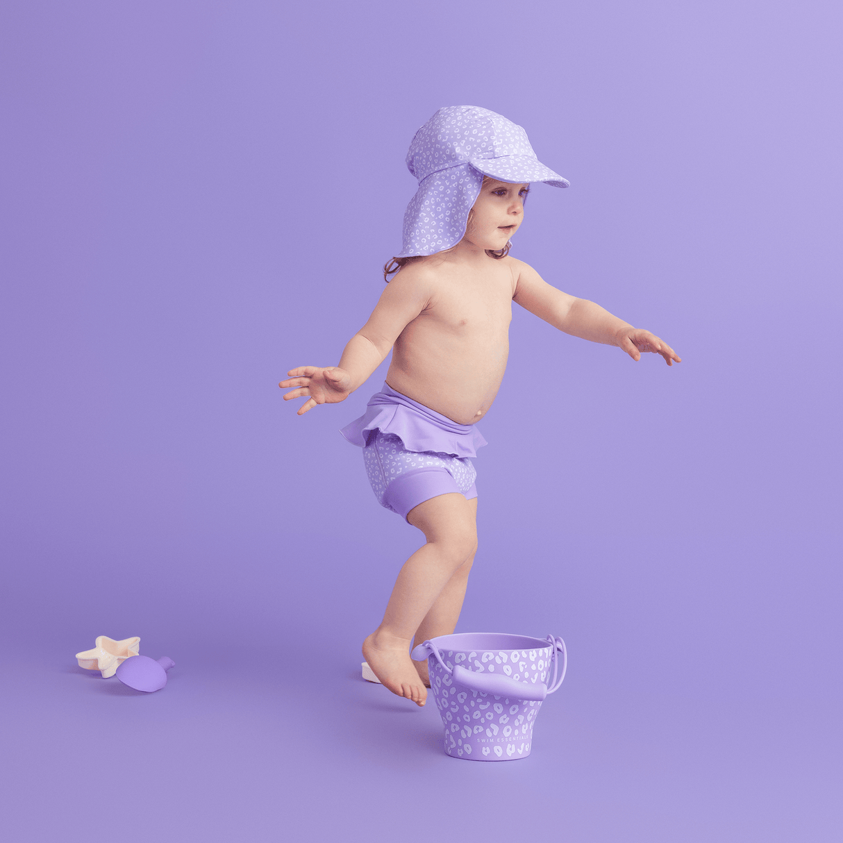 Léopard | ensemble de jeu de plage lilas