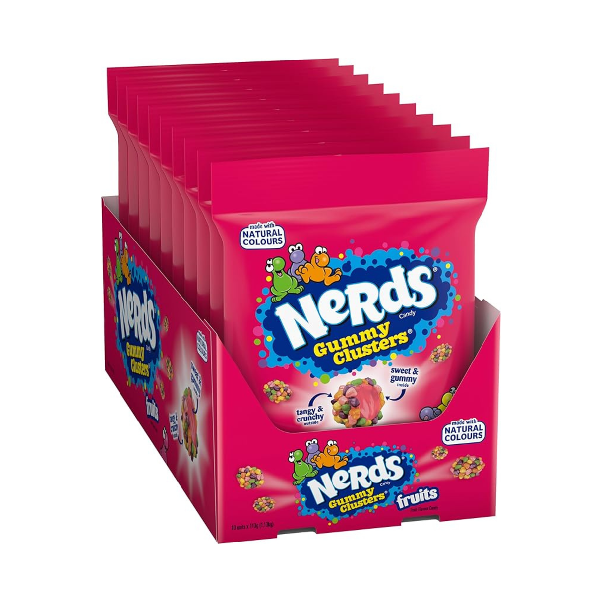 Sac de fruits Nerds Gummy Clusters (10x113 grammes) (sphère)