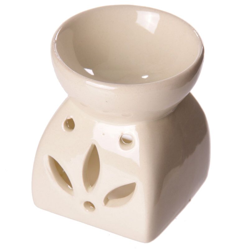 Brûleur de parfum en forme de feuille monochrome - petit