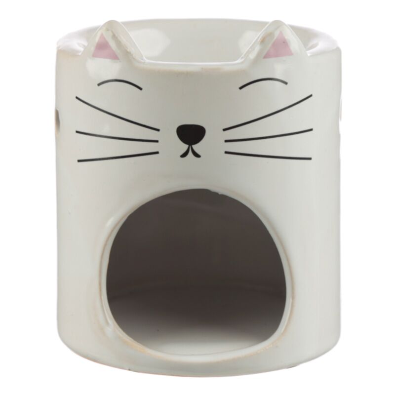 Brûleur parfum en céramique Chat fin félin - petit