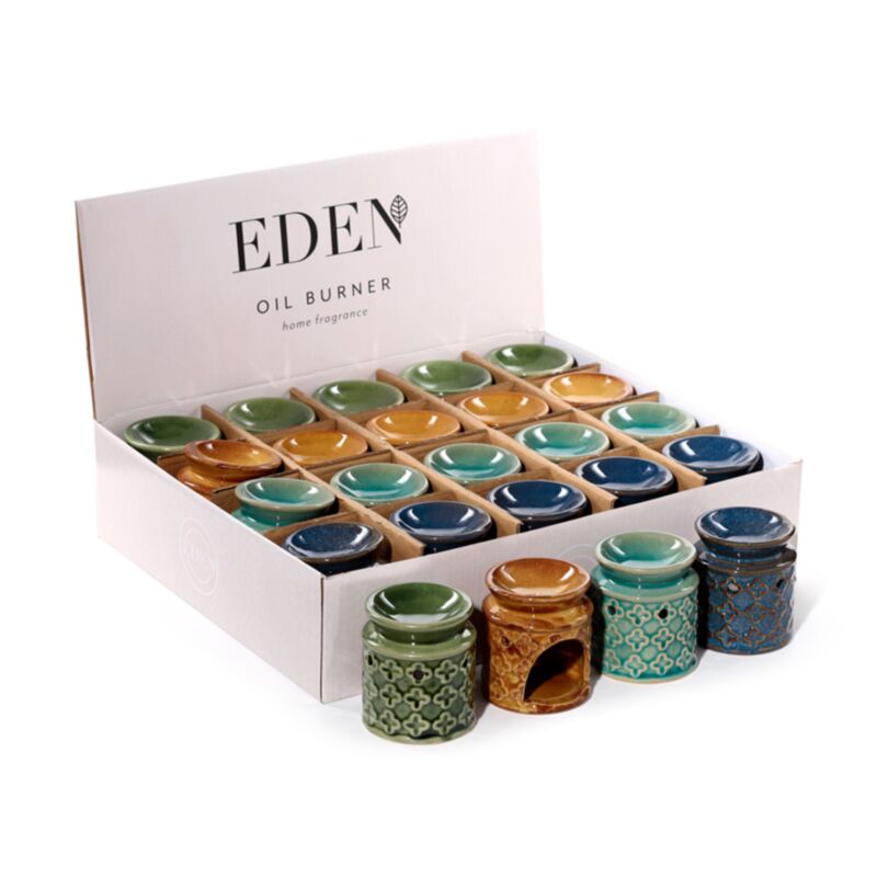 Eden petit brûleur de parfum simple à motif floral