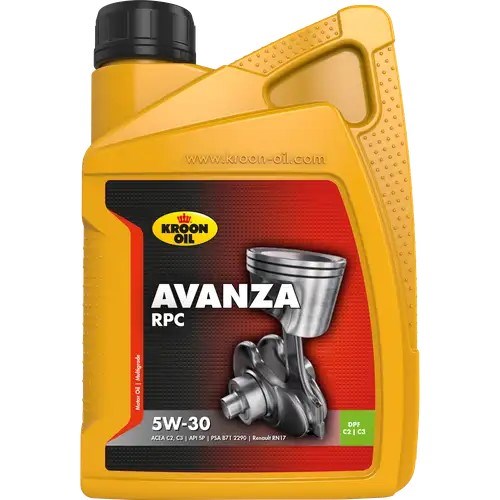 Kroon-oil - avanza rpc - huile moteur synthétique 5w-30 - 1 litre - sans couleur