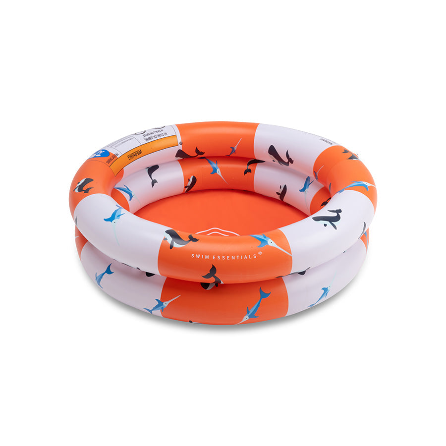 Rayures océaniques | piscine bébé rouge blanc ø 60 cm