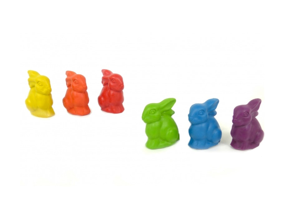 Crayons de cire Ökonorm - figurines de lapins - 6 pièces