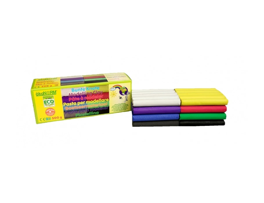 Ökonorm pâte molle - 8 couleurs - 500 g