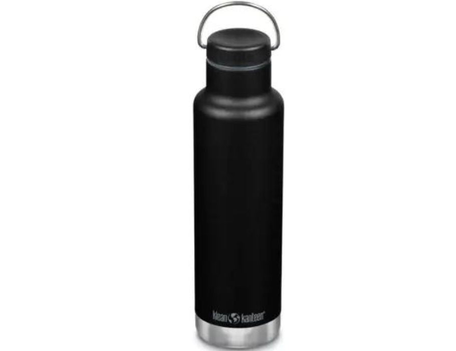 Bouteille thermos Klean Kanteen - classique - noire - avec bouchon annulaire - 592 ml (20 oz)