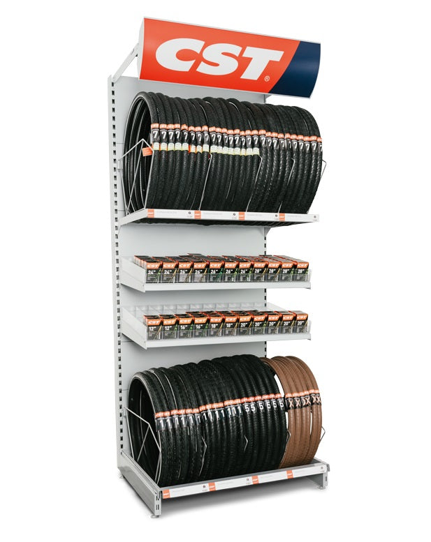 CST Tire Shelter Option 2 avec espace pour environ 50 à l'extérieur et 240 tubes intérieurs.