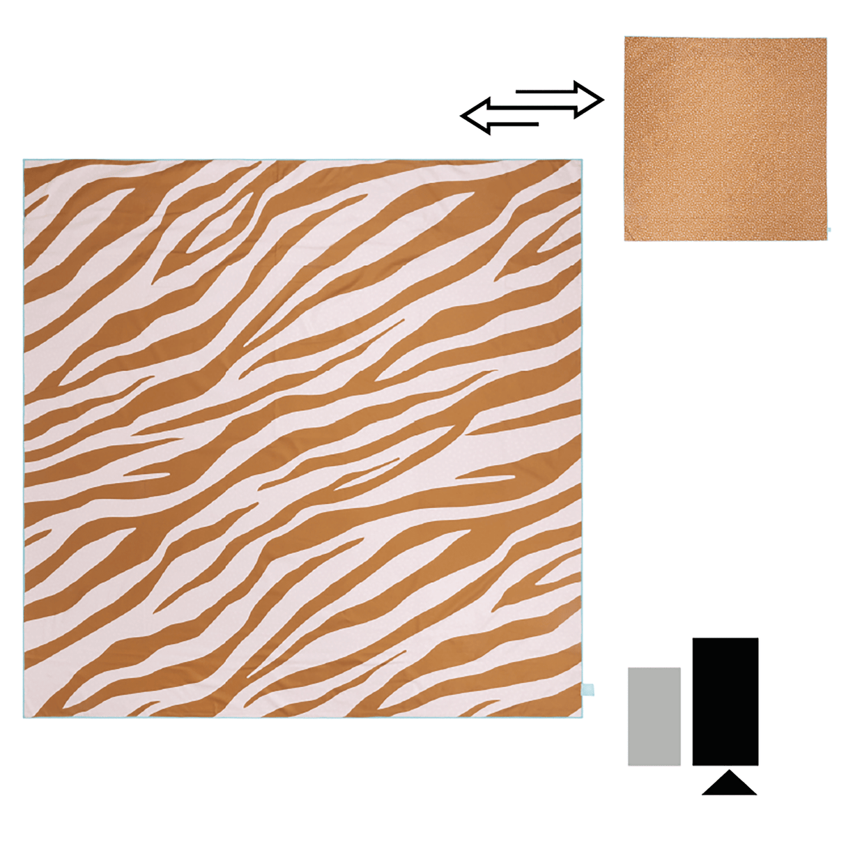 Rayures vibrantes | serviette microfibre orange 180 x 180 cm
