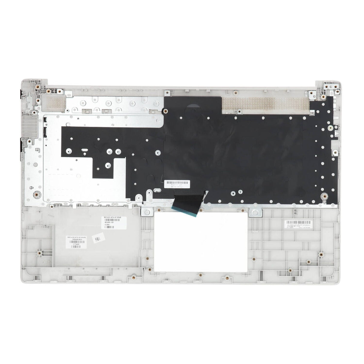 Clavier d'ordinateur portable HP qwerty us + capot supérieur - argent