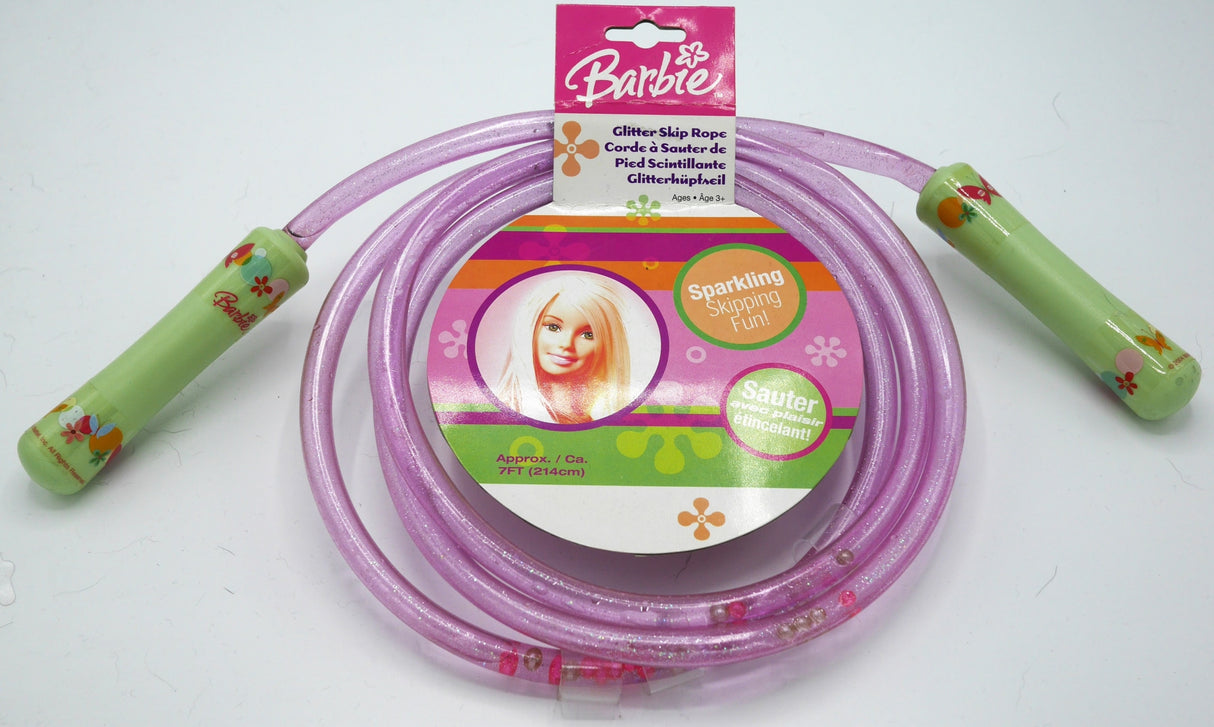 Van der Doelen Barbie corde à sauter de 214 cm de long avec corde à paillettes en plastique