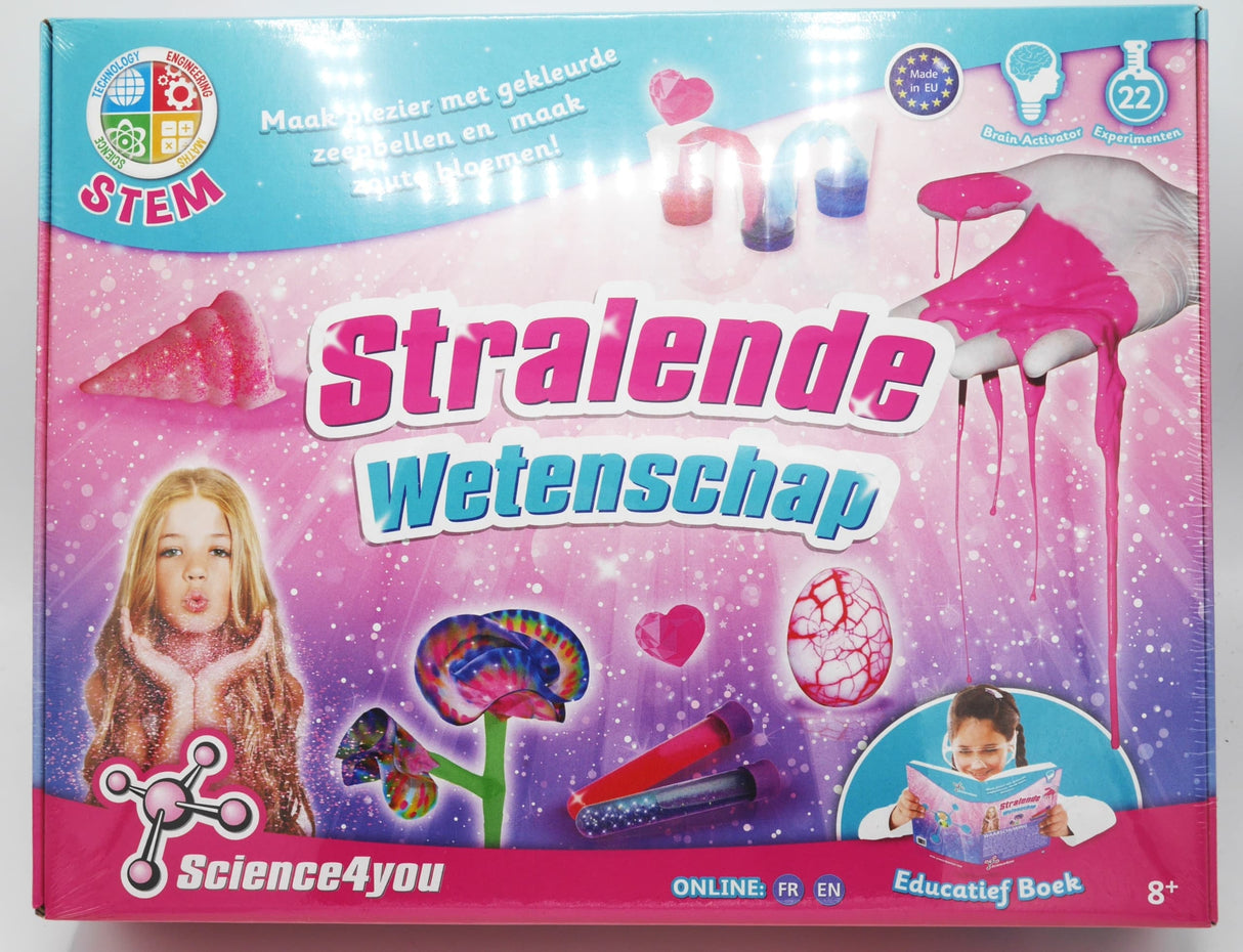 Science 4, un ensemble scientifique brillant avec des bulles colorées et des fleurs de sel.