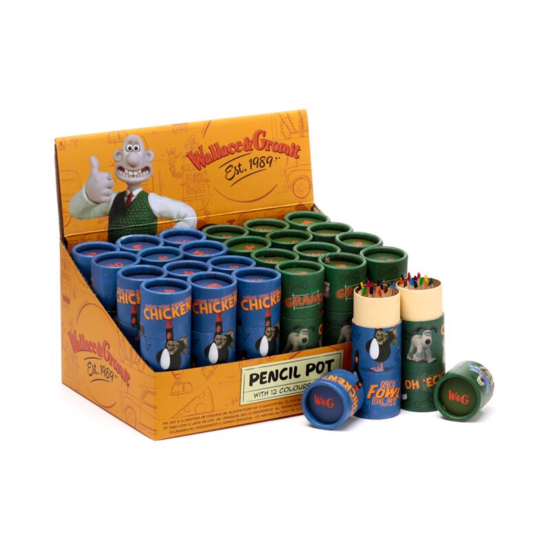 Wallace Gromit étui à dessin 12 crayons de couleur
