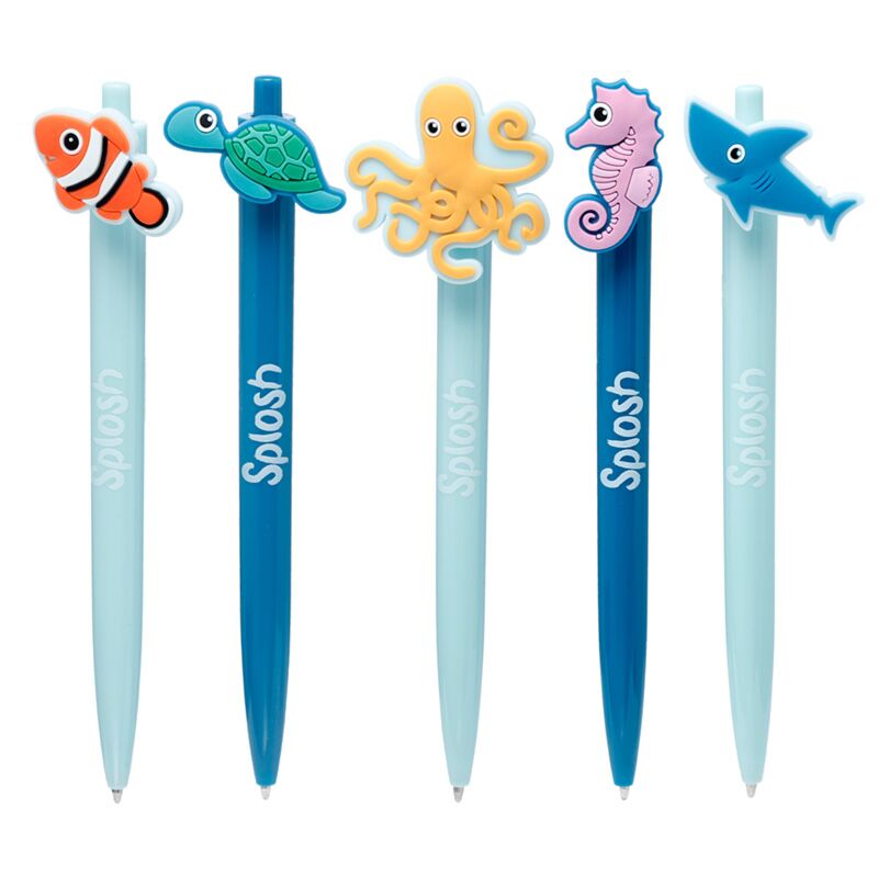 Stylo PVC Splosh surprise vie marine - noir