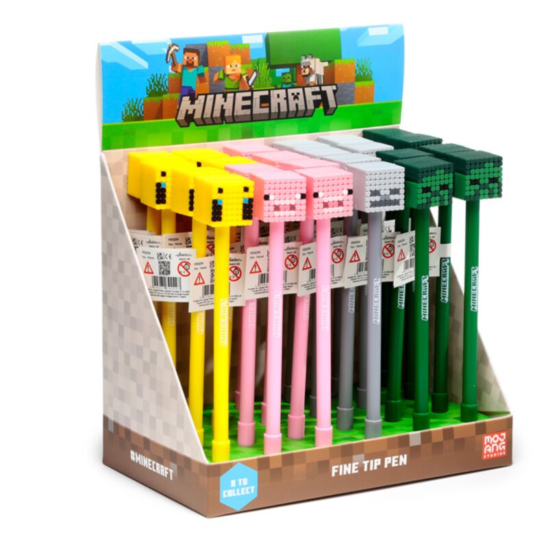 Pointe en silicone pour stylo fineliner Minecraft (cochon avec squelette de zombie)