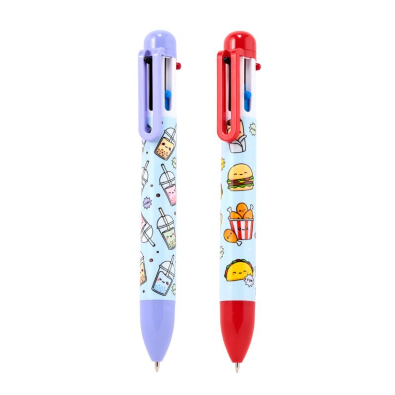 Stylo multicolore Foodiemals (6 couleurs)
